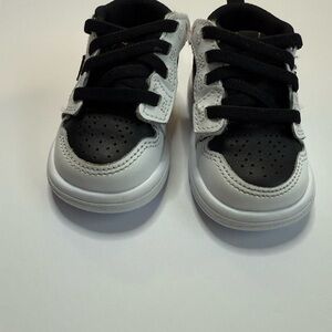 Jordan Baby Black and White Sneakers 3C